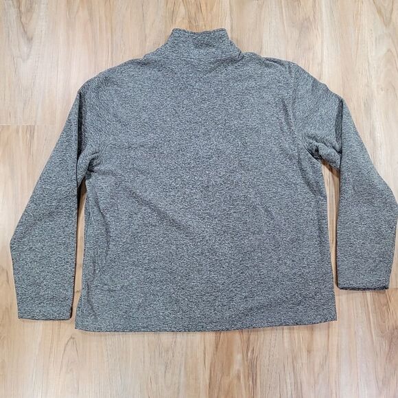 🔺️Eddie Bauer Gray Fleece 1/4 Zip Long Sleeve Sweatshirt Large - Picture 2 of 8